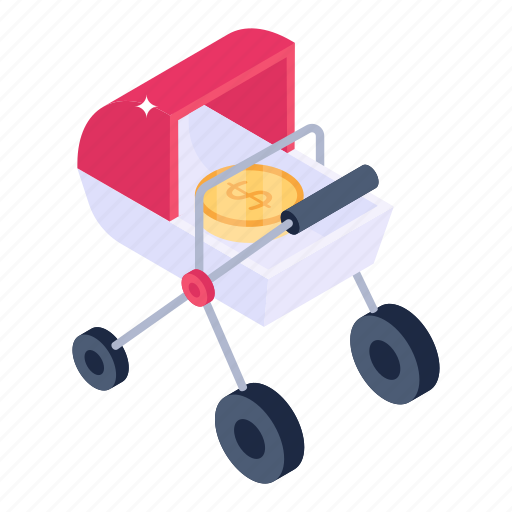 Baby insurance, stroller, pram, child insurance, perambulator icon - Download on Iconfinder