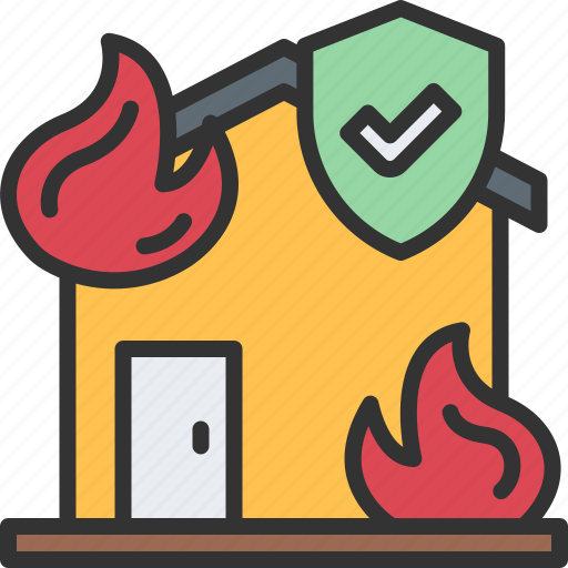 House, fire, insurance, protection, disaster icon - Download on Iconfinder