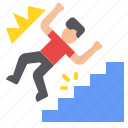 accident, fall, injury, person, stair