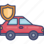 automobile, car, insurance, protection, security, shield, vehicle 