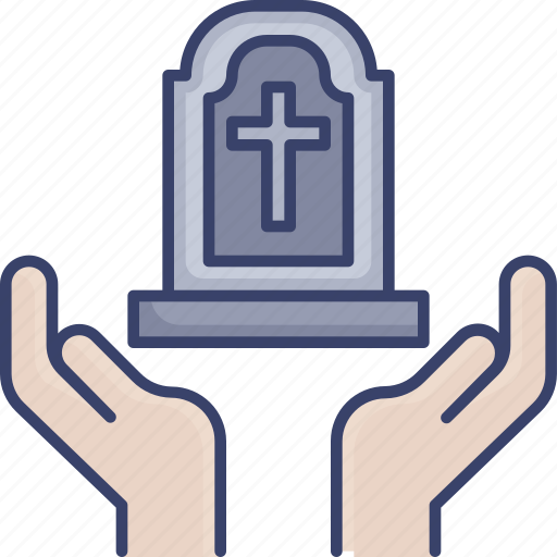 Death, funeral, headstone, insurance, protection, security, shield icon - Download on Iconfinder