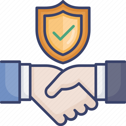 Agreement, contract, handshake, insurance, protection, security, shield icon - Download on Iconfinder