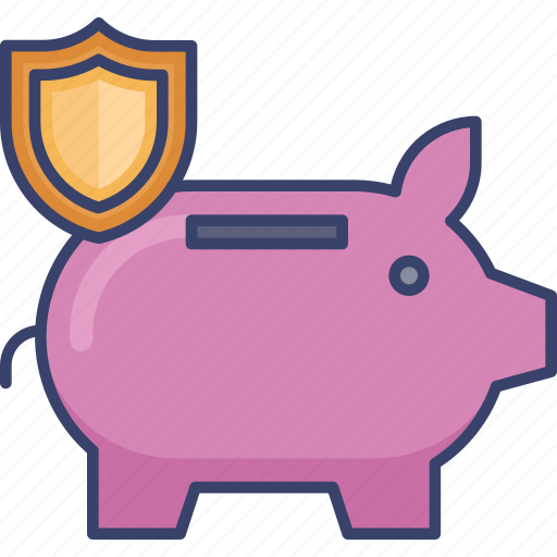 Bank, finance, insurance, piggy, protection, savings, security icon - Download on Iconfinder