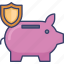 bank, finance, insurance, piggy, protection, savings, security 
