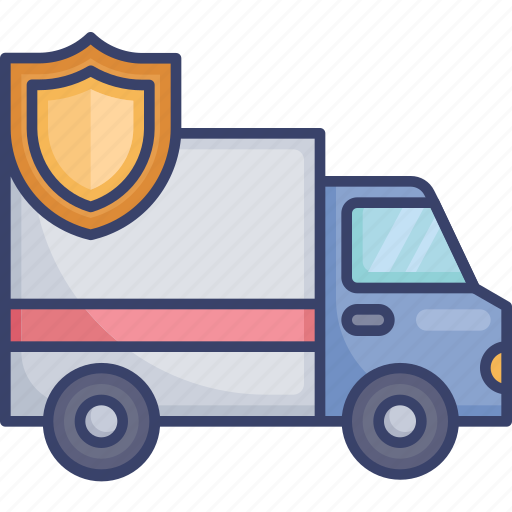 Delivery, insurance, protection, security, shield, shipping, truck icon - Download on Iconfinder