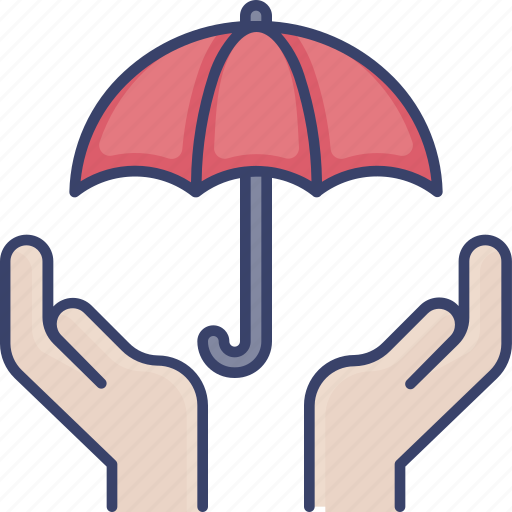 Gesture, hand, insurance, protection, security, shield, umbrella icon - Download on Iconfinder