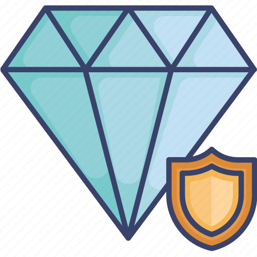 Diamond, gem, insurance, jewel, protection, security, value icon - Download on Iconfinder
