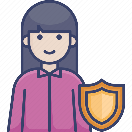 Female, girl, insurance, protection, security, woman icon - Download on Iconfinder