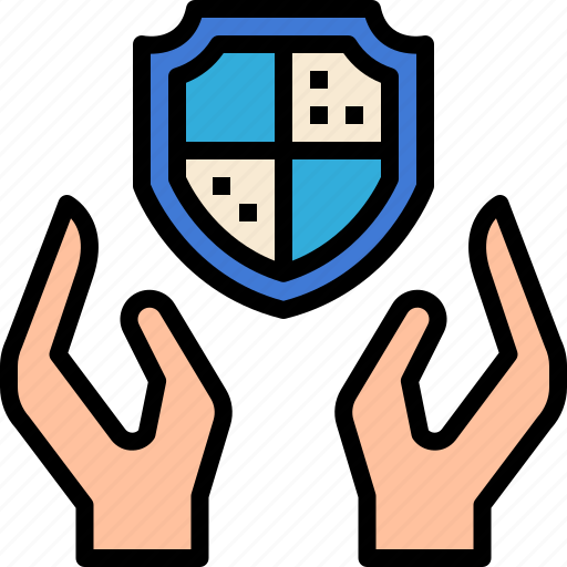 Care, shield, insurance, hand, security, protection icon - Download on Iconfinder