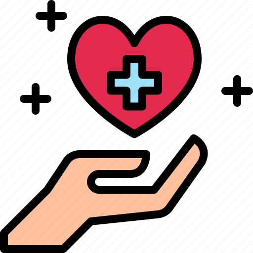 Health, insurance, care, healthcare, heart, hand icon - Download on Iconfinder
