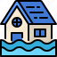 flood, natural disaster, home, house, property 