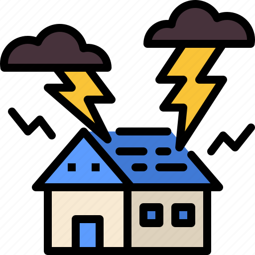 Lightning, thunder, weather, natural disaster, insurance icon - Download on Iconfinder