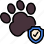 pet, insurance, dog, cat, animal, paw print, shield 