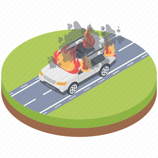 Car blast, car burning, car damage, car flame, car on fire icon - Download on Iconfinder