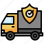 delivery, truck, transport, deliver, security 