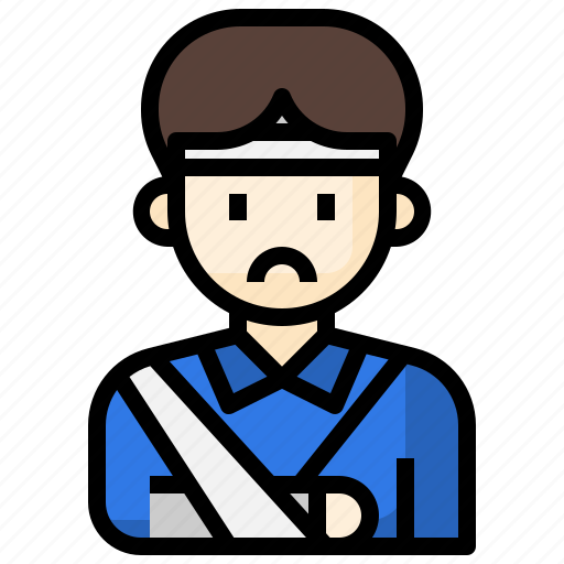 Injury, wounded, insurance, accident, people, splint icon - Download on Iconfinder