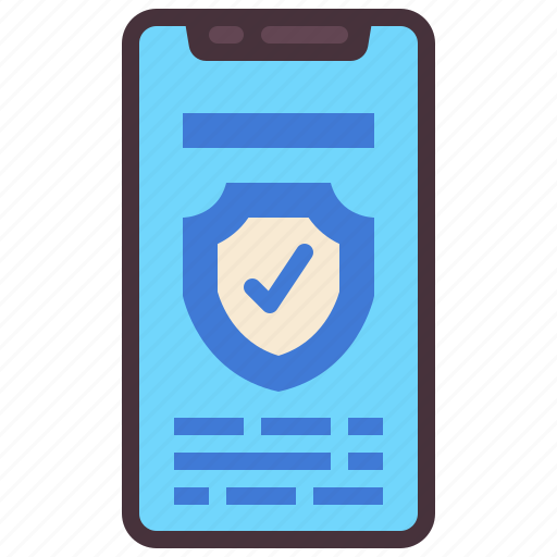 Mobile, insurance, smartphone, application, shield, security icon - Download on Iconfinder