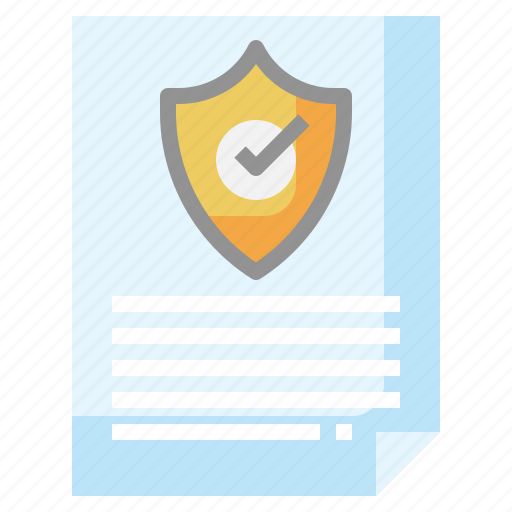 Insurance, document, paper, contract, shield icon - Download on Iconfinder