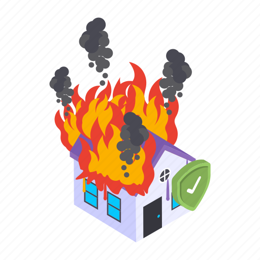 House fire, safety, house damage, property insurance, cottage, flame icon - Download on Iconfinder