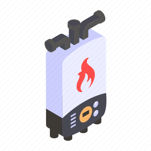 Water boiler, water geyser, insurance, heating system, water boiling, combi boiler, tankless water heater icon - Download on Iconfinder