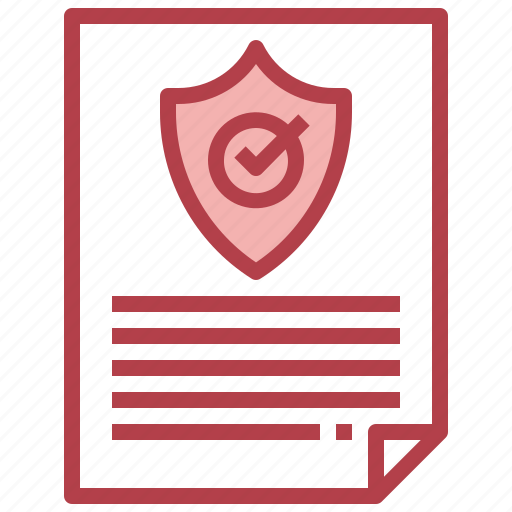 Insurance, document, paper, contract, shield icon - Download on Iconfinder