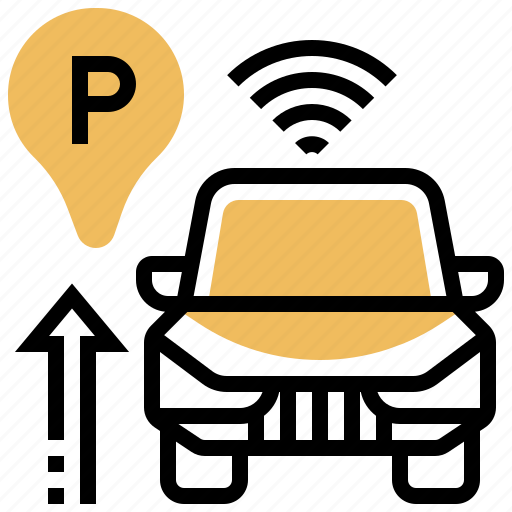 Car, parking, self, sensor, wireless icon - Download on Iconfinder