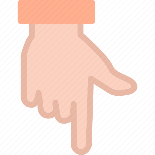 Arrow, direction, finger, hand, interaction, touchdown icon - Download on Iconfinder