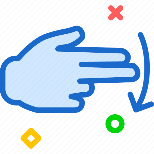 Arrow, direction, finger, hand, interaction, touchsdown icon - Download on Iconfinder