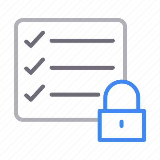 Checklist, lock, private, secure, tasklist icon - Download on Iconfinder