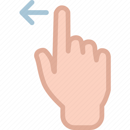 Arrow, gesture, hand, left, swipe icon - Download on Iconfinder