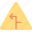 arrow, sign, symbolleft, triangle, warning 