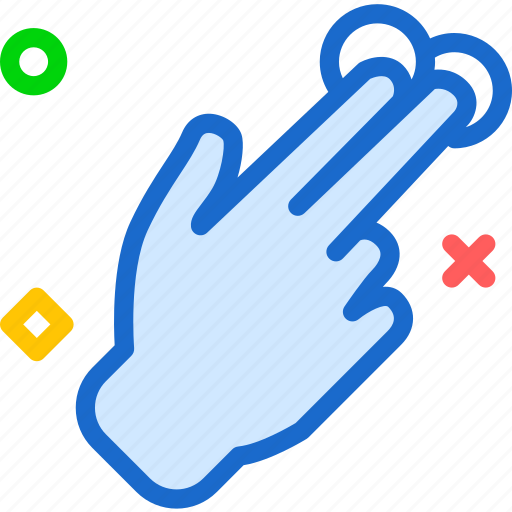Hand, interaction, touchs, twofinger icon - Download on Iconfinder
