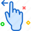 arrow, gesture, hand, left, swipe 