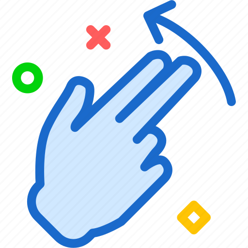 Hand, interaction, nal, return, touchsdiago, twofinger, up icon - Download on Iconfinder