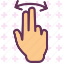 hand, interaction, touchslide, twofinger 