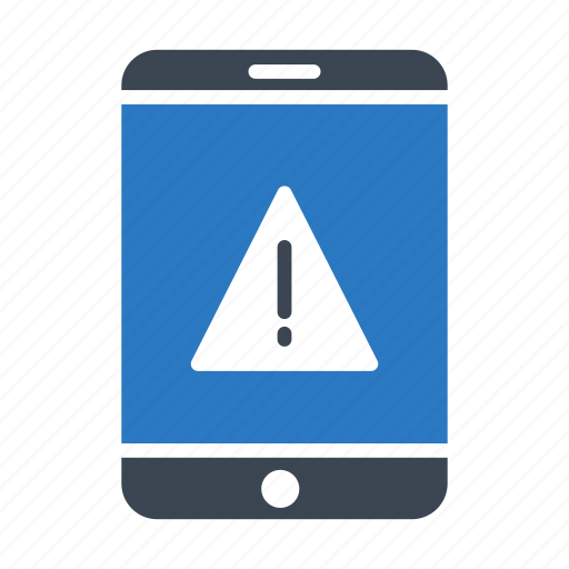 Cell, error, mobile, phone, warning icon - Download on Iconfinder