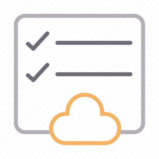Checklist, cloud, project, server, storage icon - Download on Iconfinder