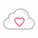 cloud, database, favorite, like, server