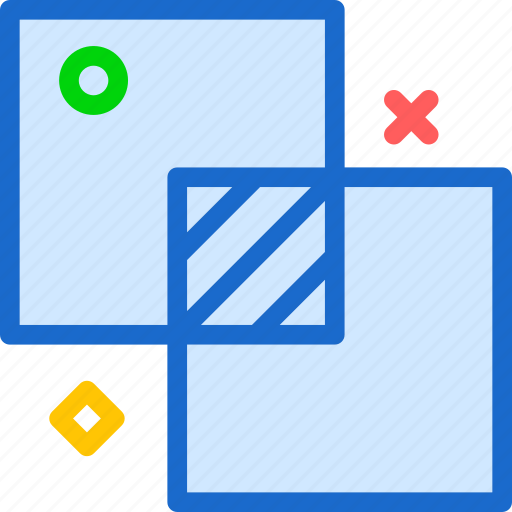 Finder, intersection, layers, merge, path icon - Download on Iconfinder