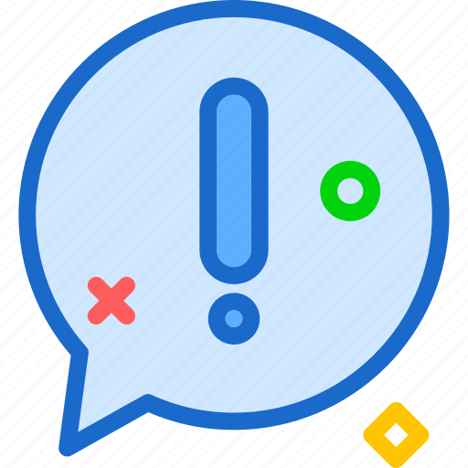 Bubble, chat, exclamation, warn icon - Download on Iconfinder