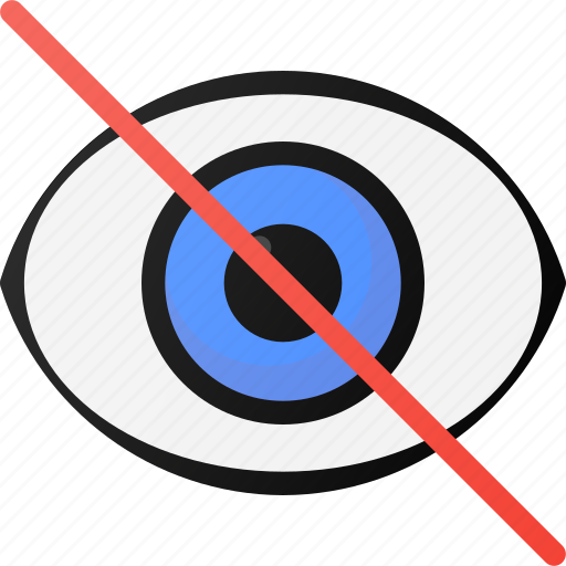 Disable, eye, hidden, hide, view icon - Download on Iconfinder