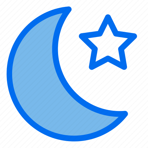 Moon, star, half, night, mode icon - Download on Iconfinder