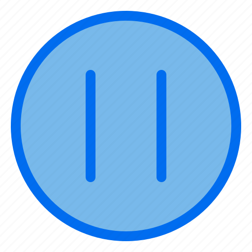 Pause, circle, button, round, stop icon - Download on Iconfinder