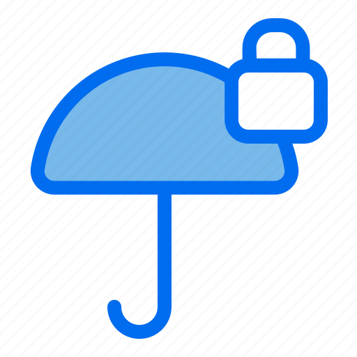 Umbrella, protect, rain, security, padlock icon - Download on Iconfinder