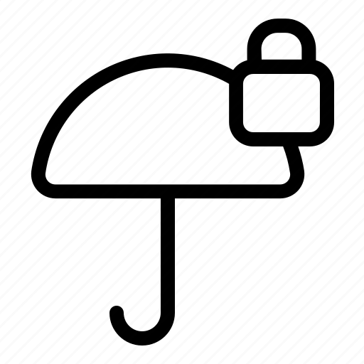 Umbrella, protect, rain, security, padlock icon - Download on Iconfinder