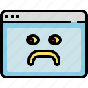 bad, browser, emoji, error, folder, window