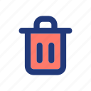 trash can, delete button, recycle bin, container