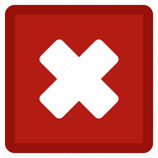 Cancel, close, dismiss, square, delete, remove, red icon - Download on Iconfinder