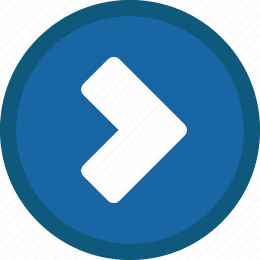 Chevron, circle, forward, next, right, blue icon - Download on Iconfinder