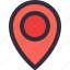 pin, map, placeholder, location, pointer 